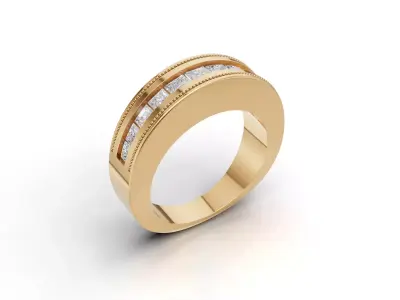 ring woman 3D print model 8