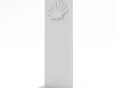 3D Gas Station Sign Model Low-poly 3D model