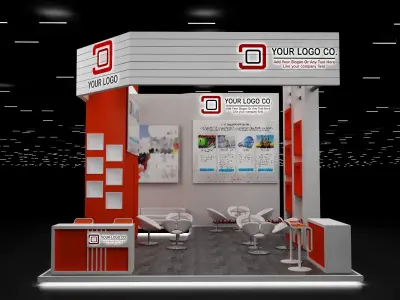Booth Exhibition Stand a633 3D model