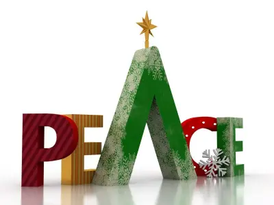 Christmas Decorative Element- Peace 3D model