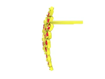 5912 Luxury Art Diamond Earrings for Lady 3D print model