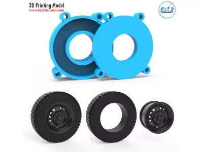 Tire Mold With Standard Wheels 3D print model