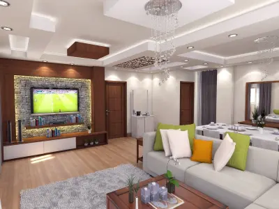 Modern living room 3D model