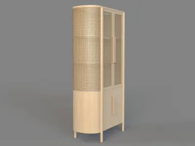 Fields Natural Storage Cabinet 3D model