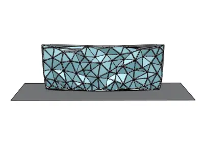 Triangulated Wall random points v9 3D model