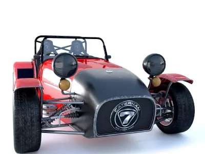 Car Caterham SevenR500 Low-poly 3D model
