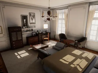 Hotel Room 3D model buy