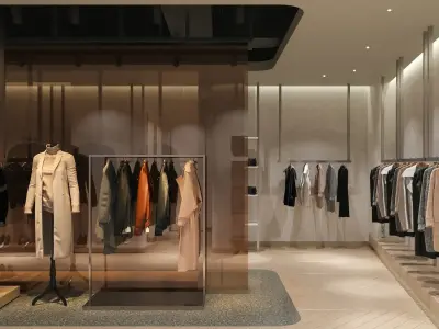 LUXURY CLOTHING STORE INTERIOR DESIGN 3D model