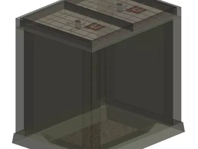 Power cables shaft - 2 covers Free 3D model