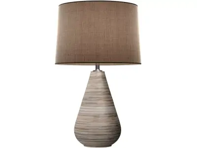 Scandinavian style Fluted Modern European Nightstand  Table Lamp 3D model