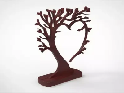 Tree with heart 3D print model