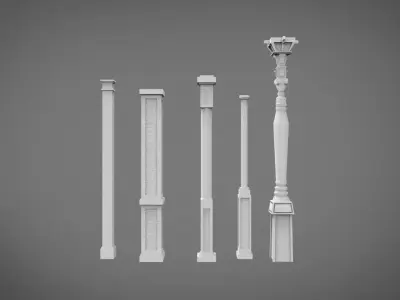 Pillar architecture 3D print model