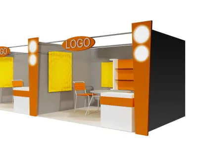 Booth Exhibition Stand a406b 3D model