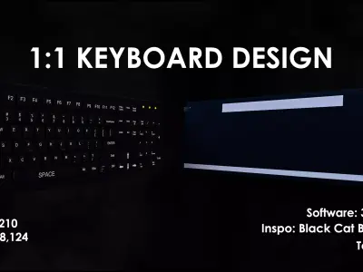High Poly Keyboard Model  3D model