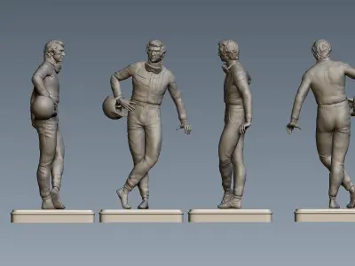 Steve McQueen Car Driver Vintage 3D print model