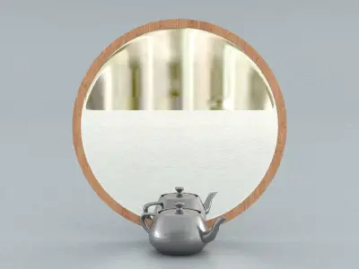 laos Round Mirror Low-poly 3D model