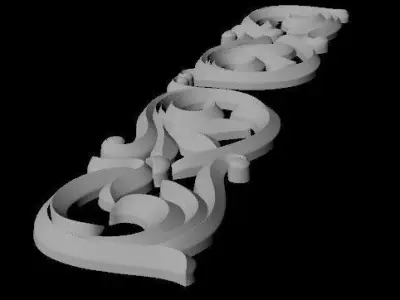 Central decor ornament for furniture 3D model 228
