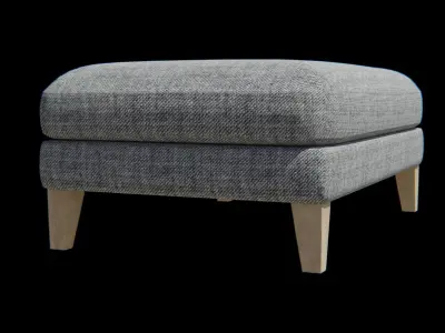 Ottoman-chair version v-02 Low-poly 3D model