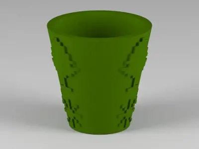miniature flower pot 01 Free 3D print model