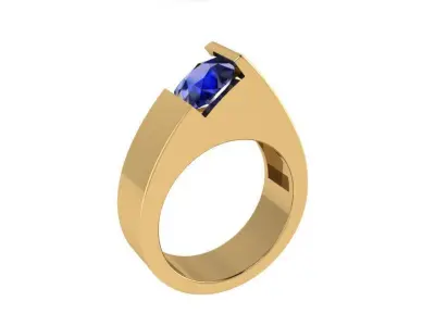 Unique Solitaire Ring 4043 3D print model