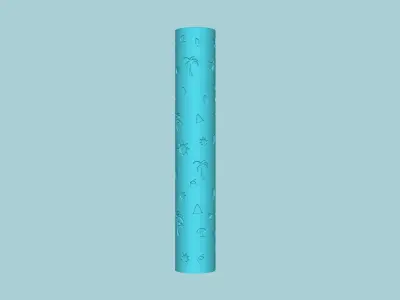 Texture Roll 54 Summer Negative - Fondant Decoration Maker 3D print model