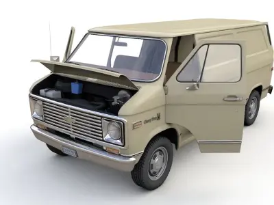 Chevy Van 1971 3D model