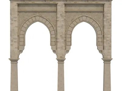 Arabic turkish islamic architectural element set 507 3D model