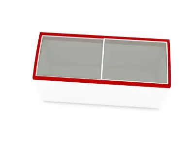 3D market refrigerator model Low-poly 3D model