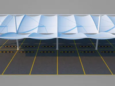 Tensile Car Parking 3D model