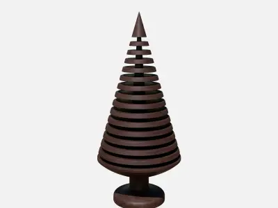 Wood tree decor 2 Low-poly 3D model