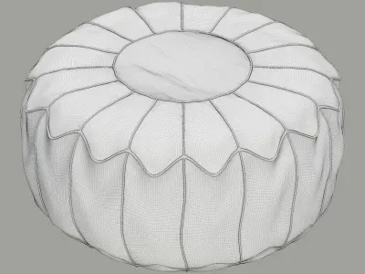  Moroccan leather pouf  3D model