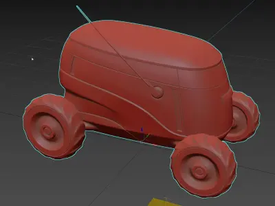 Autonomous delivery drone concept vray scene 3D model