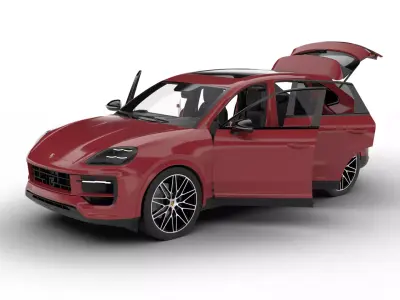 Porsche Cayenne Black Edition HQ 2025 3d model 3D model