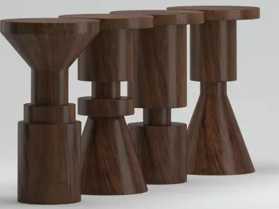 Anna Karlin Chess Bar Stools 3D model