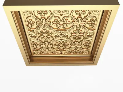 Carved Ceiling Tile 03 Low-poly 3D model