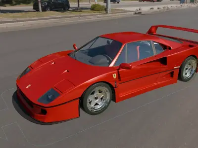 Ferrari F40 high-poly  3D model