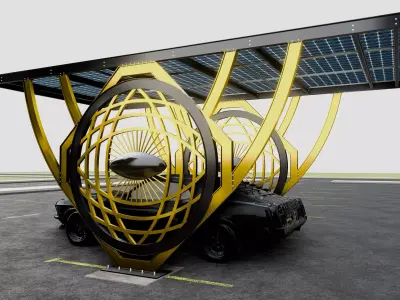 Modern Solar Carport-TEZCAN-Type-5 3D model