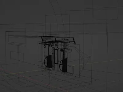 aesthetic train interior anime ghibli  3D model