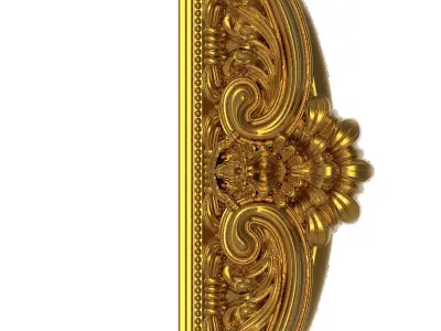 carved frame 3D model 3D model 3D model