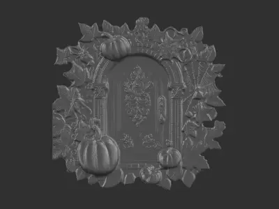 hallowen door decoration 3D print model