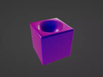 100mm half sphere mold dome cube  3D print model