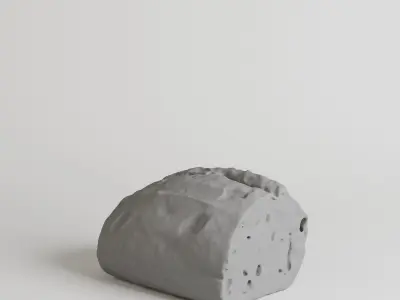 Half a bread 3D model