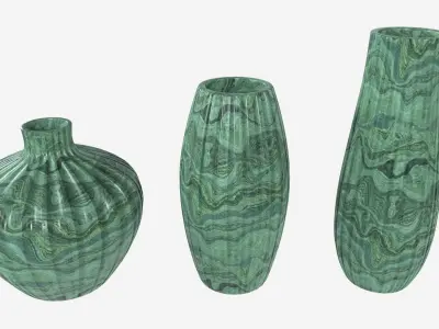 Ceramic Vases 3-set 02 3D model