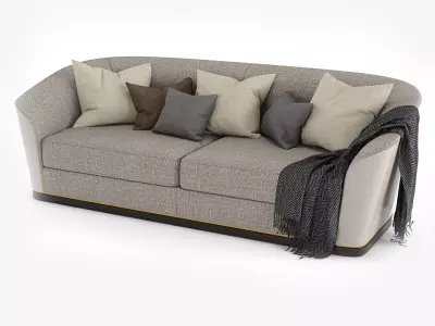 LUXURY POMONA SOFA WITH SLOPING ARMRESTS 3D model