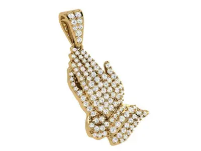 Pray Diamond Pendant 4049 3D print model
