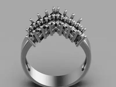Lux  ring earrings  printable gold jewelry printable 3D model 3D print model