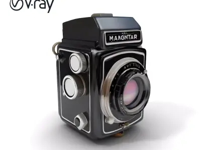 Retro Camera Model Pack with PBR Textures Low-poly 3D model