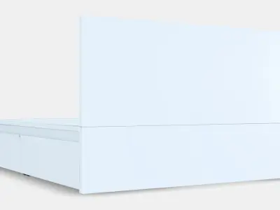 MALM Bed frame high with 4 bed drawers Low-poly 3D model