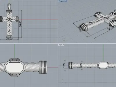rope cross model 694 3D print model