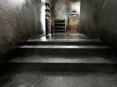 The old  Horror Room 7 Low-poly 3D model